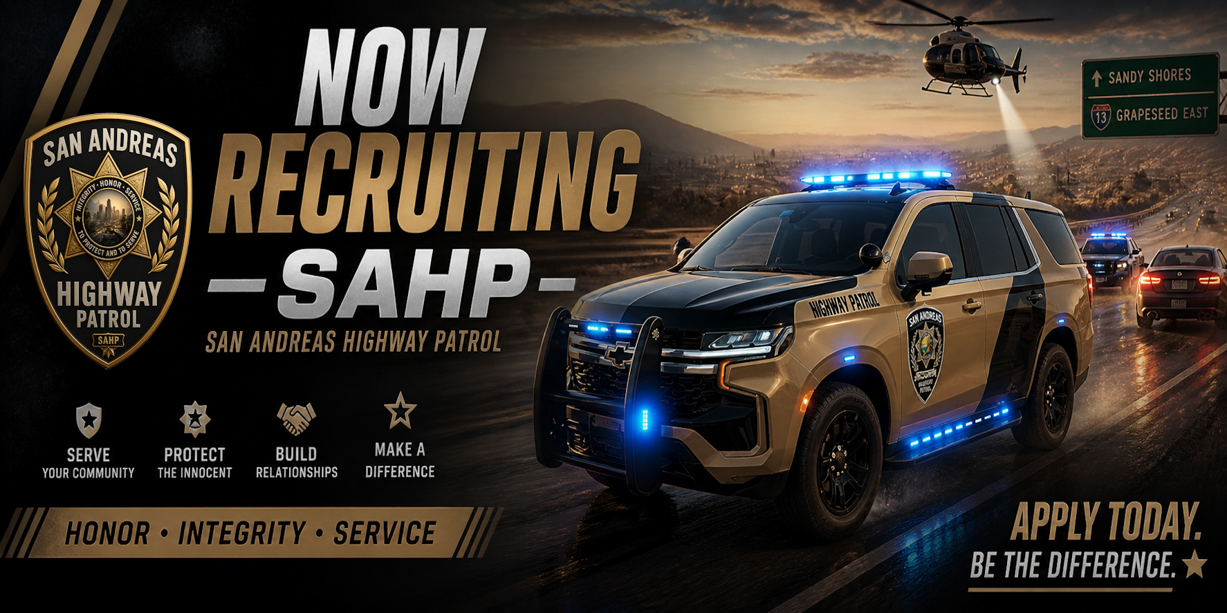 San Andreas Highway Patrol Recruiting Banner